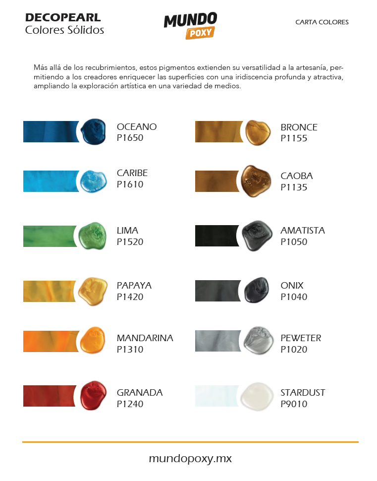 MUNDOPOXY DECOPEARL- Pigmento Perlescente/Metalico 20 gm