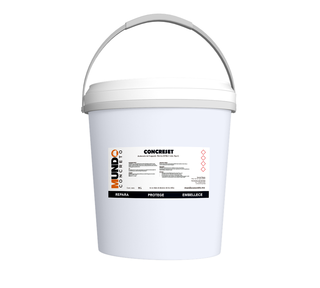 MC CONCRESET Acelerante de Fraguado / CUB 19 LTS