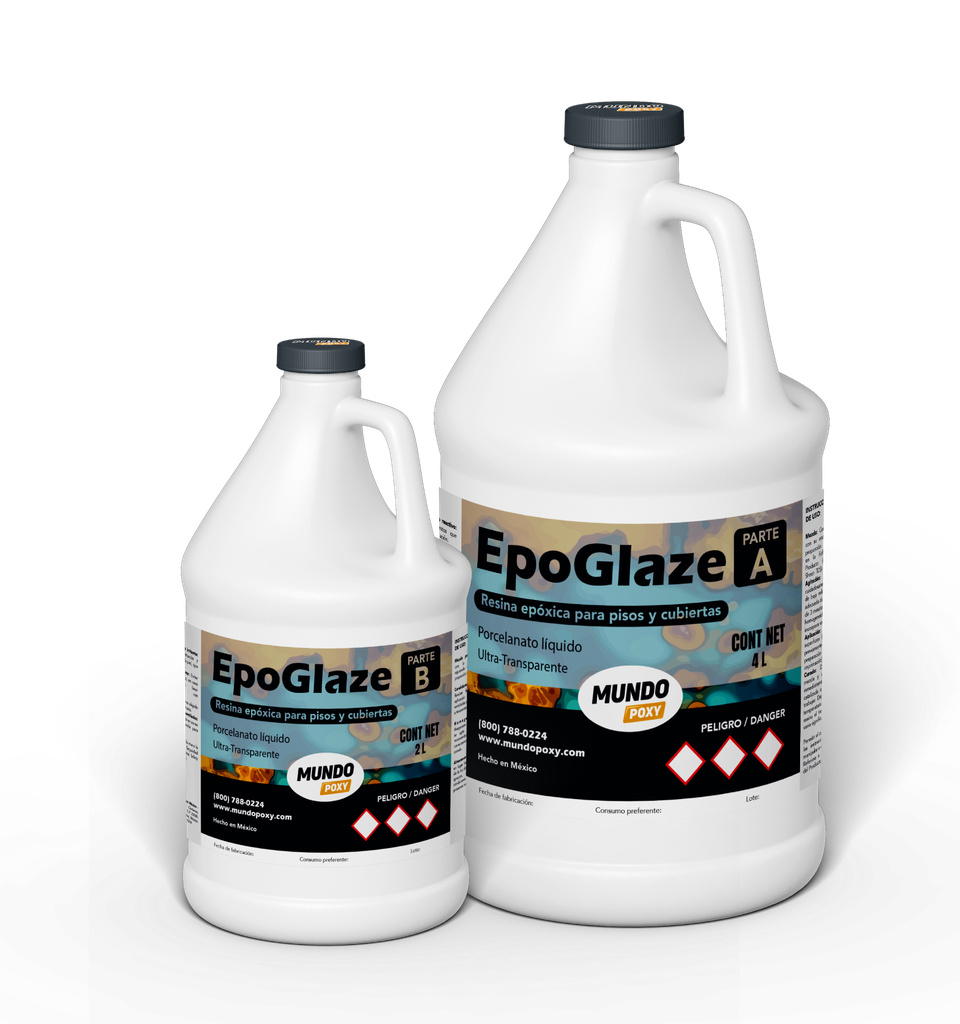MUNDOPOXY EPOGLAZE- Resina para Pisos y Cubiertas- Kit de 6 lts