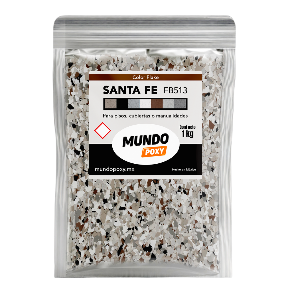 MUNDOPOXY COLOR FLAKE- Hojuela de Vinil de 1/4" Bolsa de 2 lb (0.91 kg) 9 colores