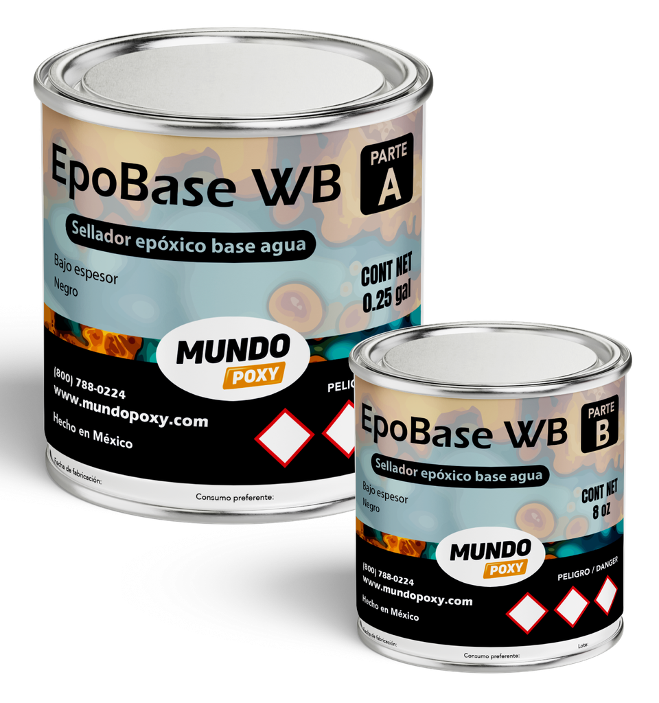 MUNDOPOXY EPOBASE WB Primario/ Sellador pigmentado KIT de 1.25 QT (1.18 lts)