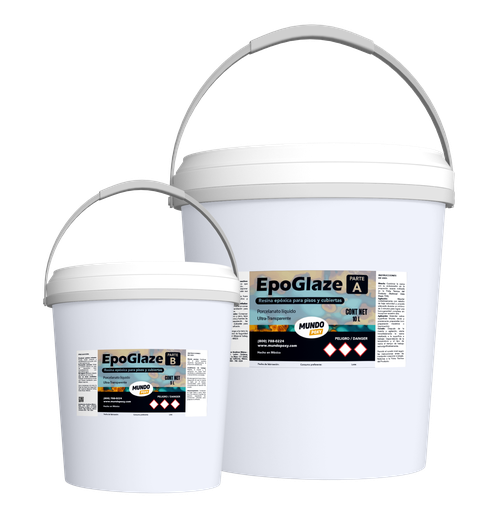 MUNDOPOXY EPOGLAZE- Resina para Pisos y Cubiertas- Kit de 15 lts