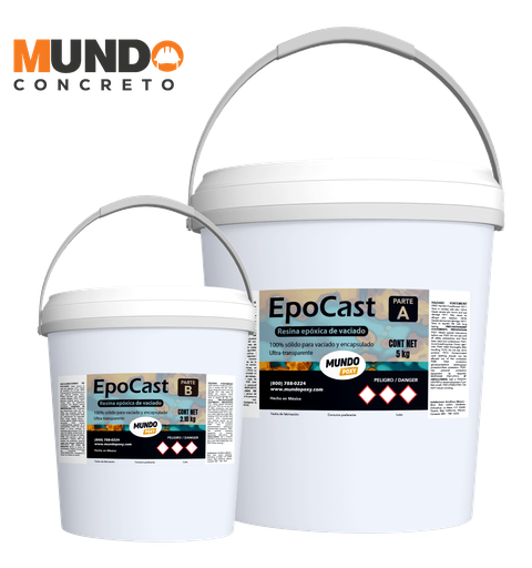 MUNDOPOXY EPOCAST-  Resina Ultra-Transparente para Vaciado- Kit de 7.10 kg