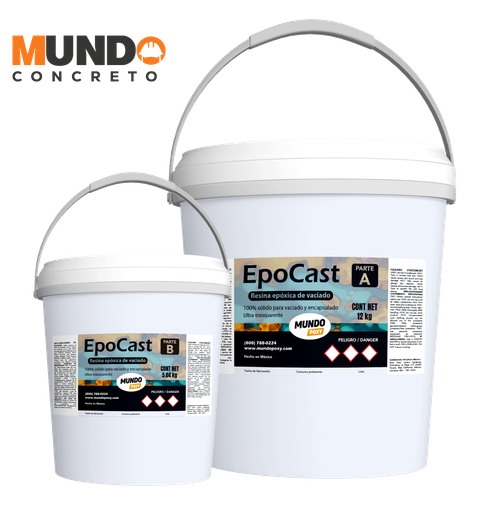 MUNDOPOXY EPOCAST- Resina Ultra-Transparente para Vaciado- Kit de 17.04 kg
