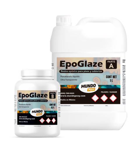 MUNDOPOXY EPOGLAZE- Resina para Pisos y Cubiertas- Kit de 1.5 lts
