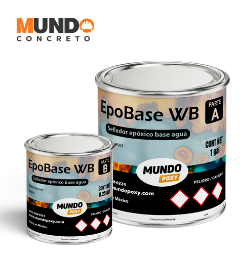MUNDOPOXY EPOBASE WB Primario/ Sellador pigmentado KIT de 1.25 Gal (4.73 lts)